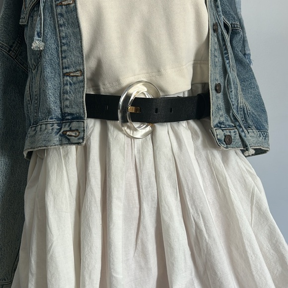 ◼️〰️LIZZIE FORTUNATO Louise Belt in BLACK with CLEAR Buckle